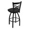 Holland Bar Stool Co 25" Swivel Counter Stool, Black Wrinkle, Graph Coal Seat 82025BW018 - alternate 3